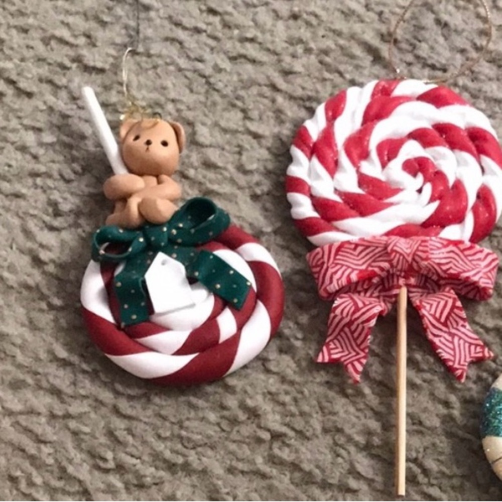 2 Lollipop Ornaments